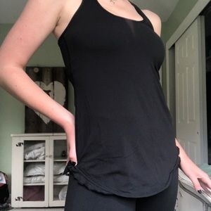 Black lulu workout tank